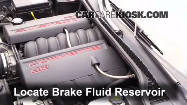 2006 Chevrolet Corvette 6.0L V8 Convertible Liquide de frein Ajouter du liquide